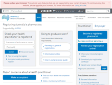 Tablet Screenshot of pharmacyboard.gov.au
